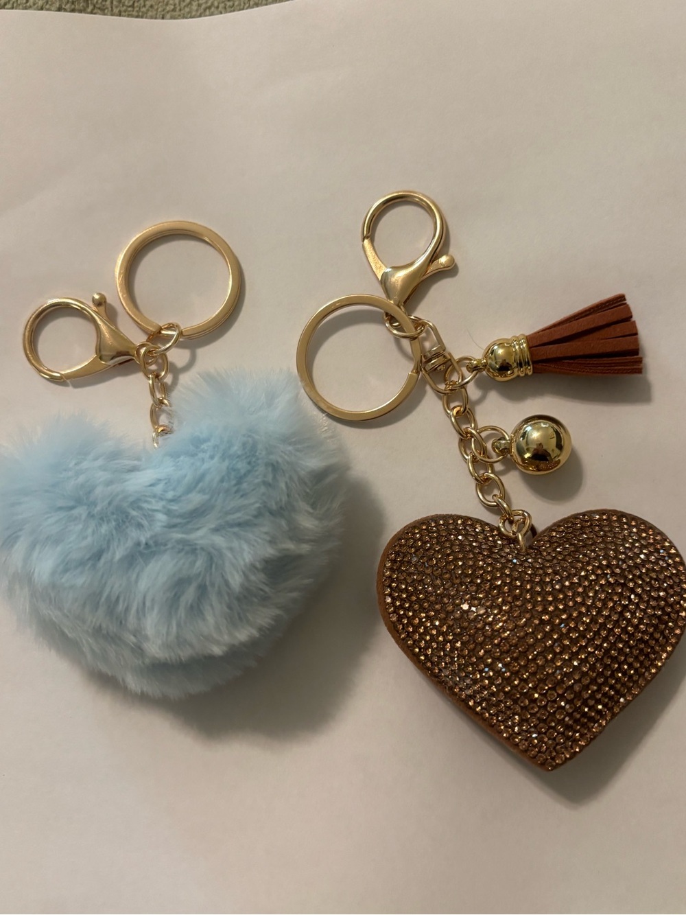 Heart bag charms set of 2 - NWOT
